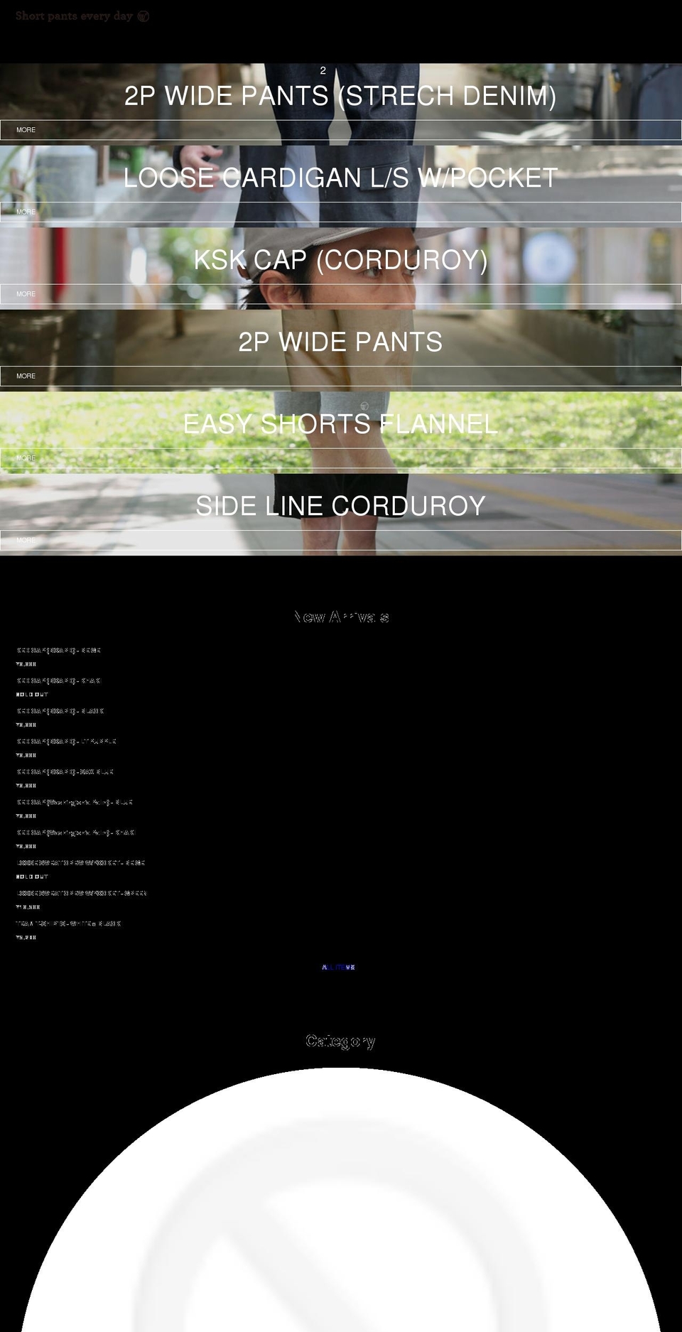 shortpantseveryday.com shopify website screenshot