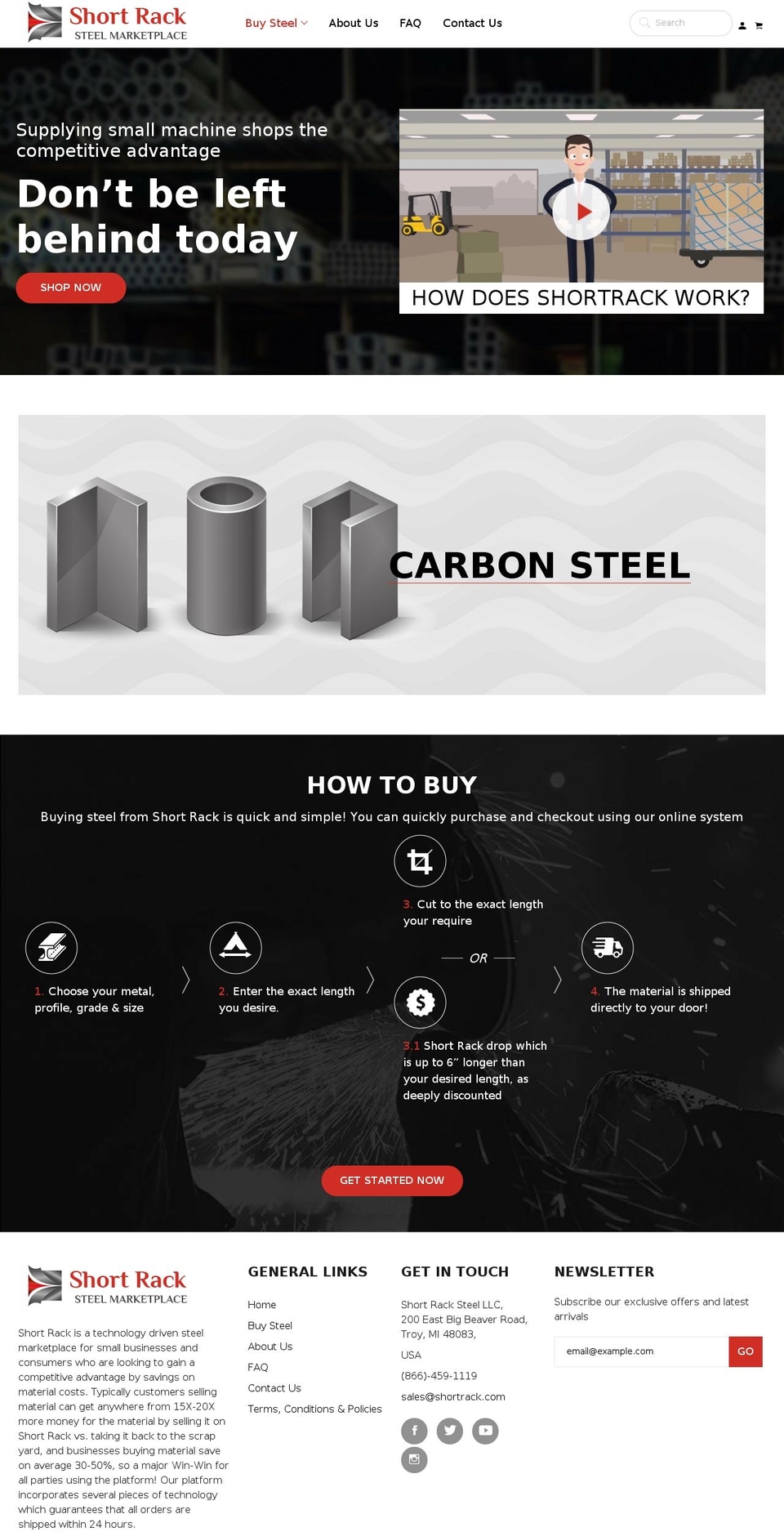 shortrack.com — Shopify storefront screenshot