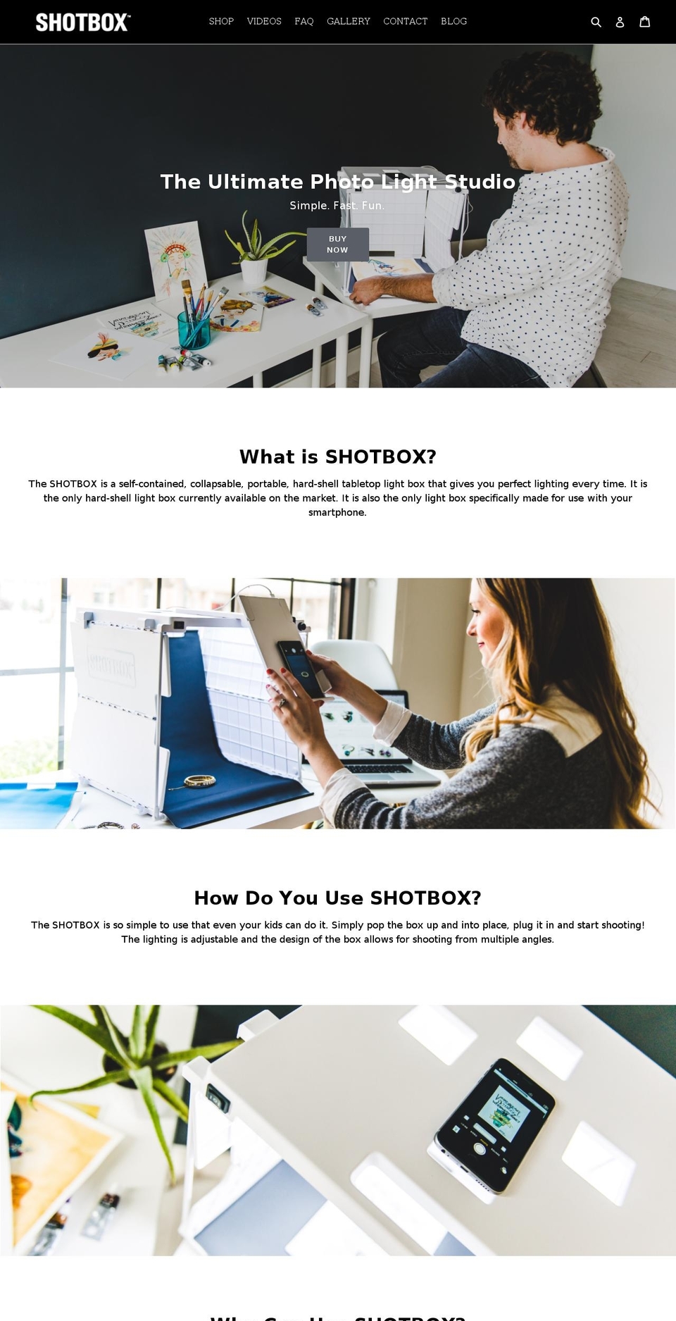 shotbox.me shopify website screenshot