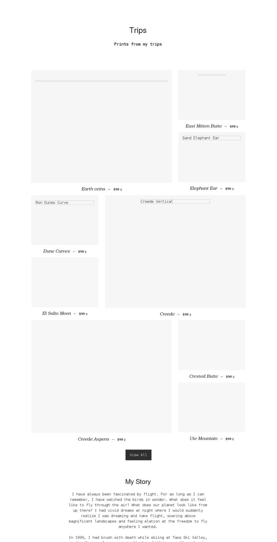 shotfromabove.com shopify website screenshot