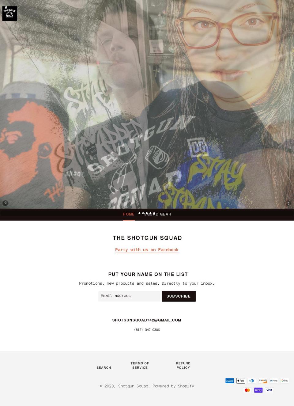 shotgunsquad.com shopify website screenshot