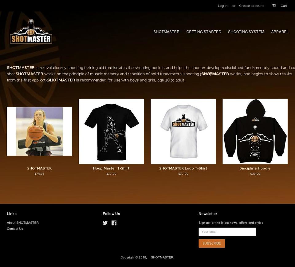 shotmaster.net shopify website screenshot