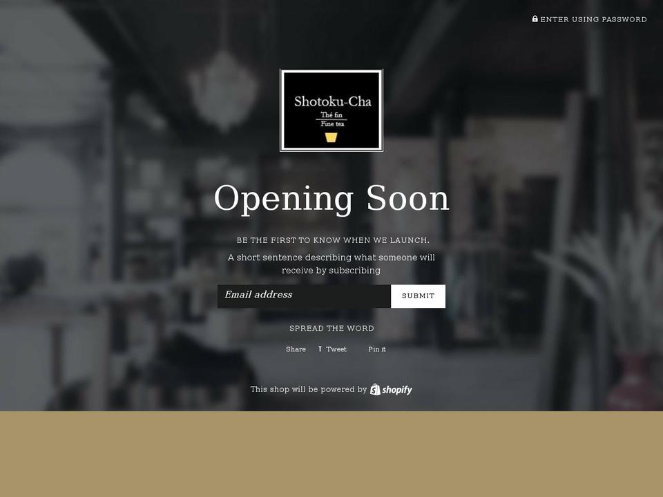 shotoku-cha.com shopify website screenshot