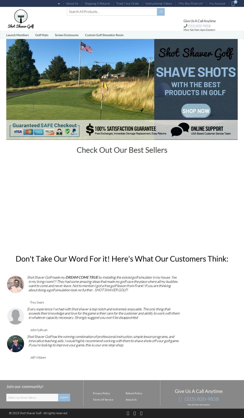 shotshavershop.com shopify website screenshot