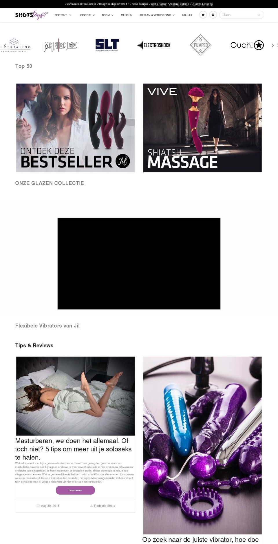 Live versie na vernieuwing Shopify theme site example shotstoy.com