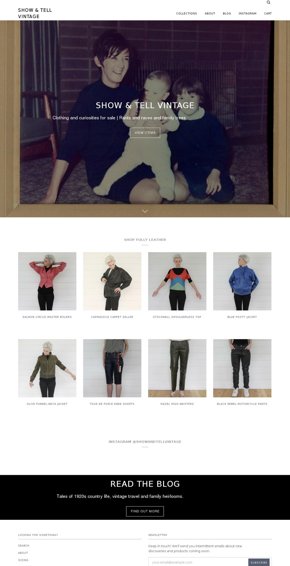 showandtellvintage.com — Shopify storefront screenshot