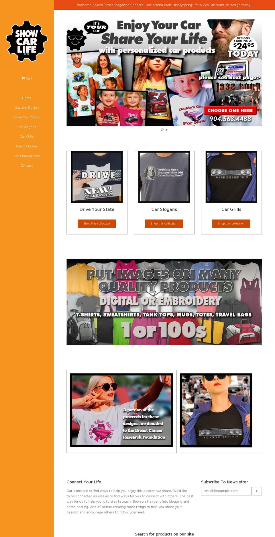showcartees.com — Shopify storefront screenshot