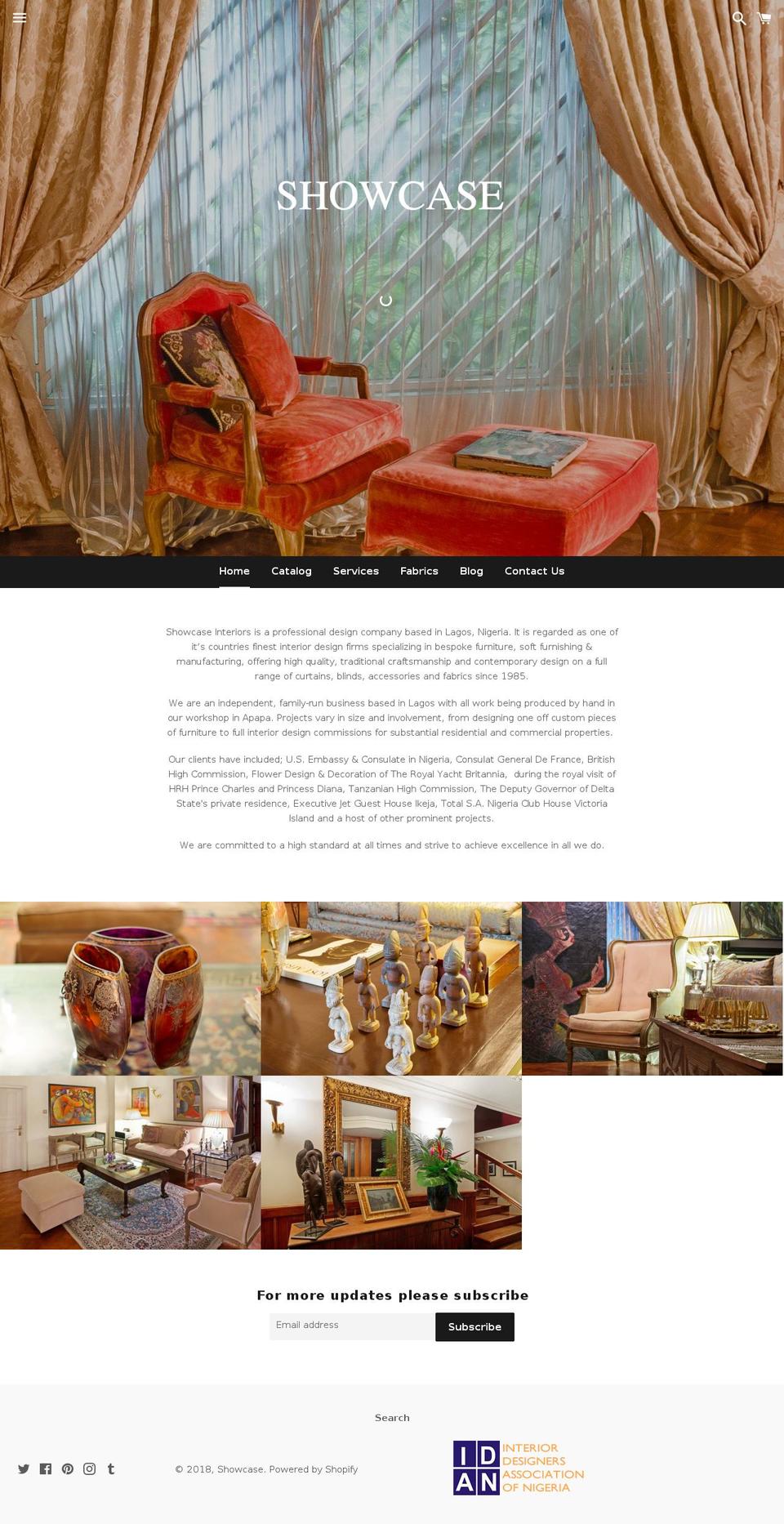showcase-ltd.com — Shopify storefront screenshot