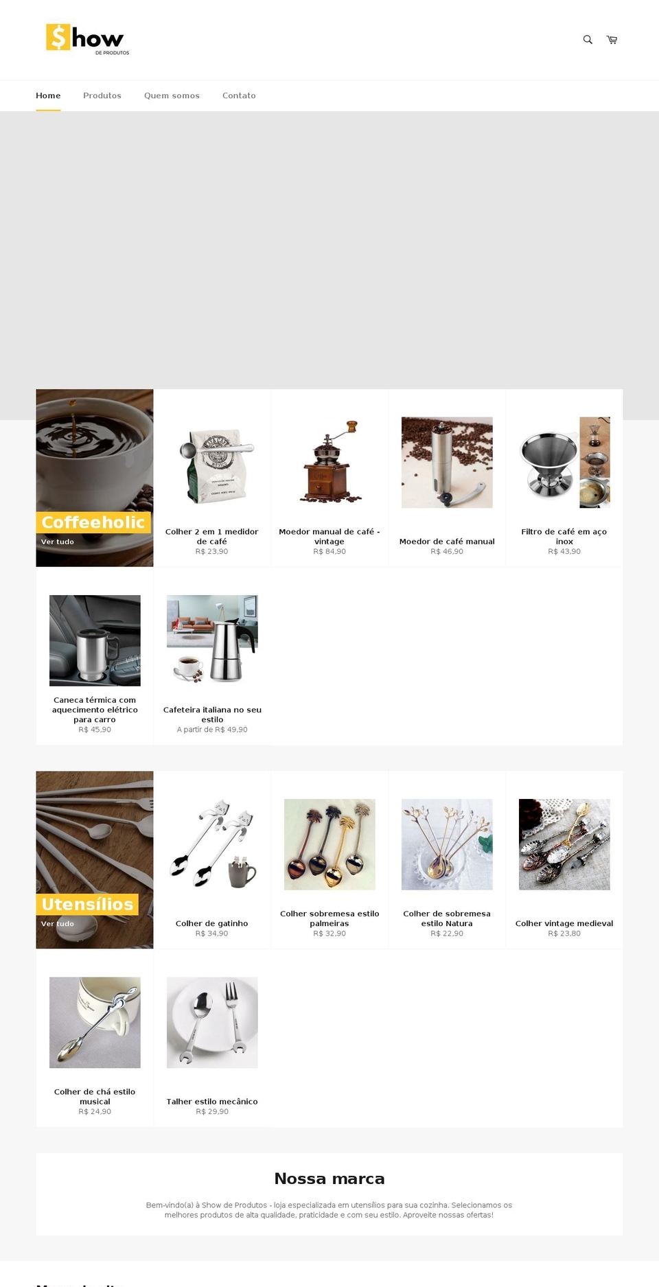 showdeprodutos.com.br shopify website screenshot