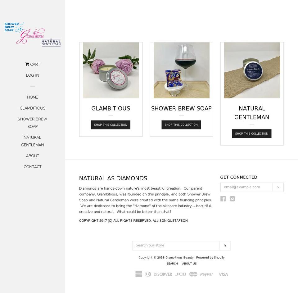 showerbrewsoaps.com — Shopify storefront screenshot