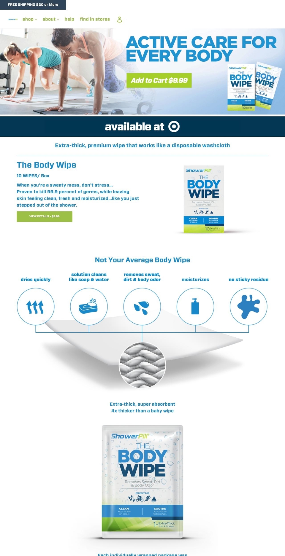 ShowerPill theme Shopify theme site example showerpill.com