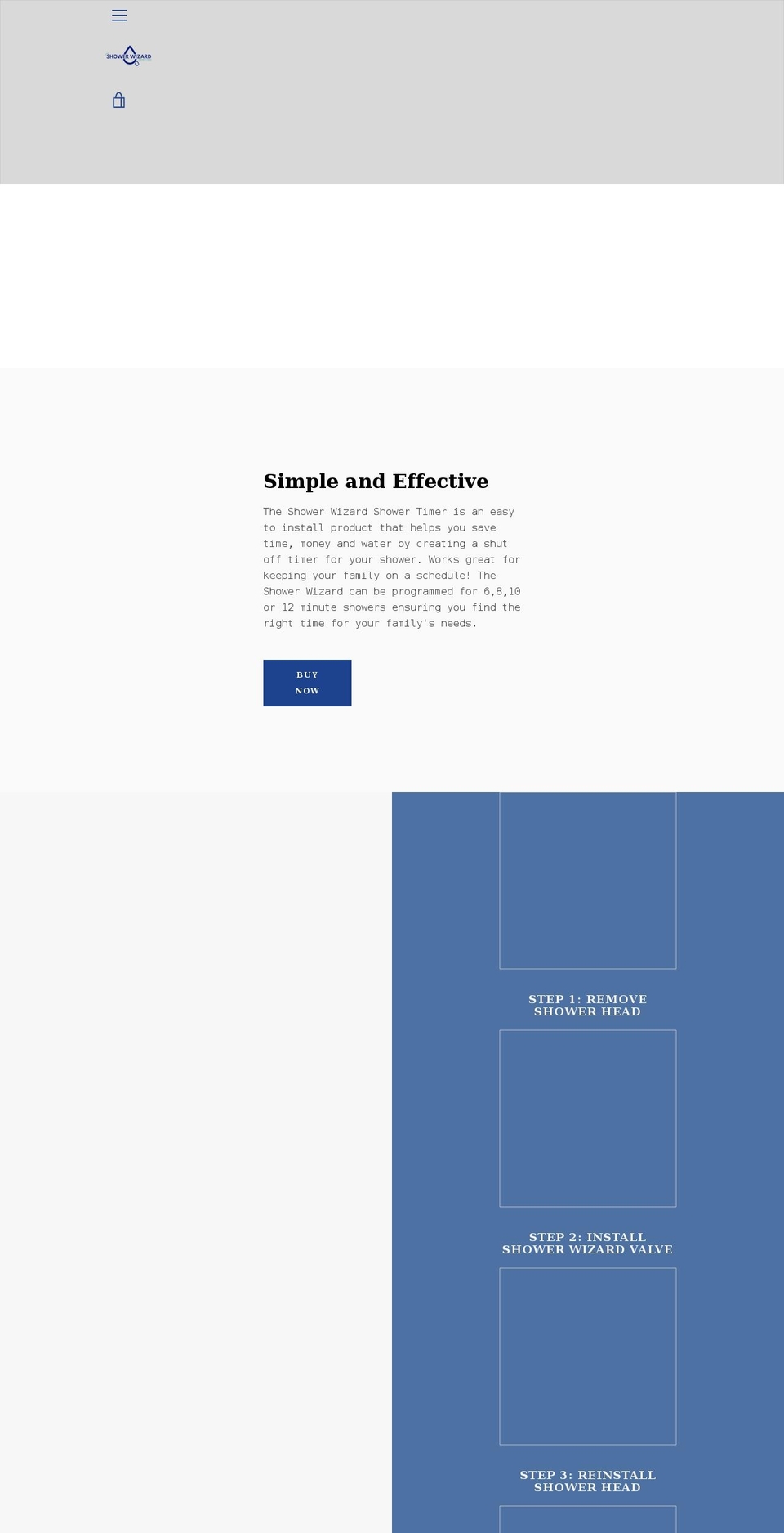 showersavingtimer.com shopify website screenshot