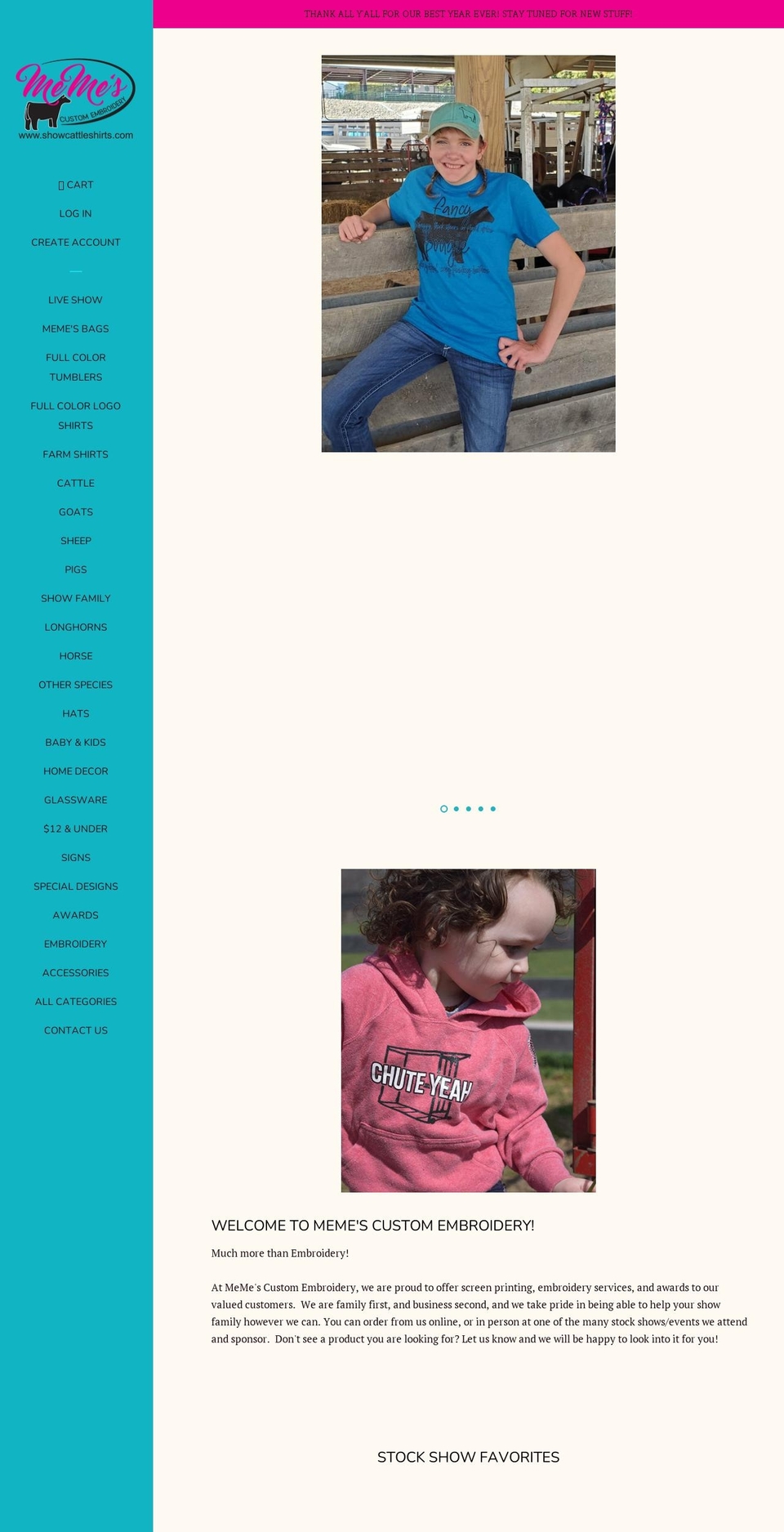 showgoatshirts.com — Shopify storefront screenshot