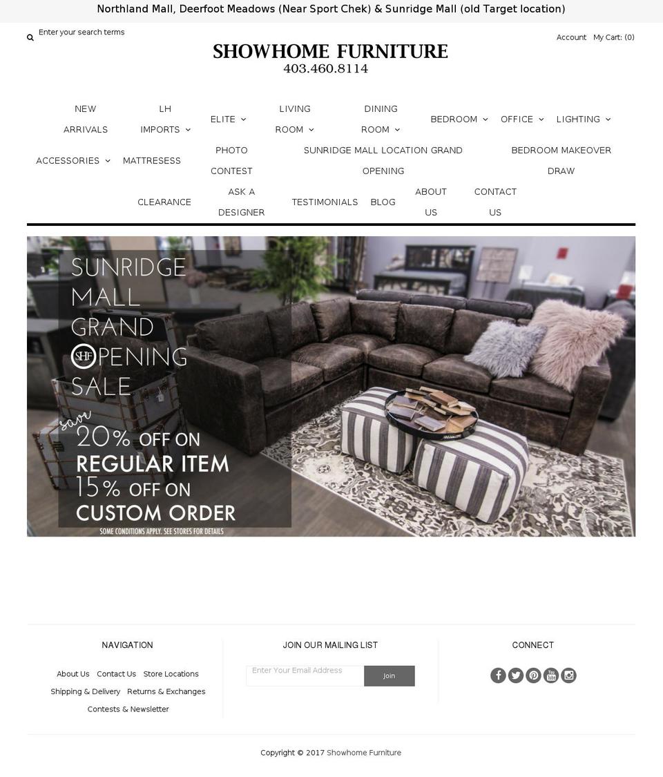 showhome-furniture.com shopify website screenshot