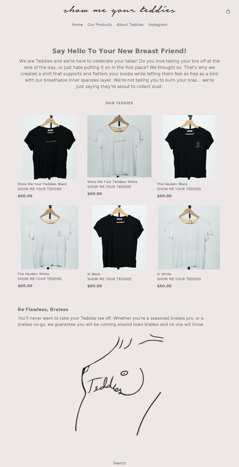 showmeyourteddies.com — Shopify storefront screenshot