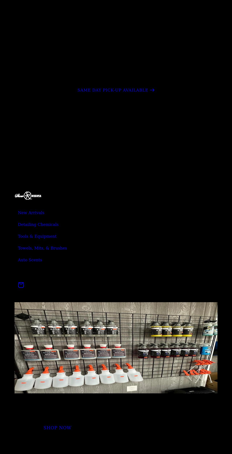 showridez.com shopify website screenshot