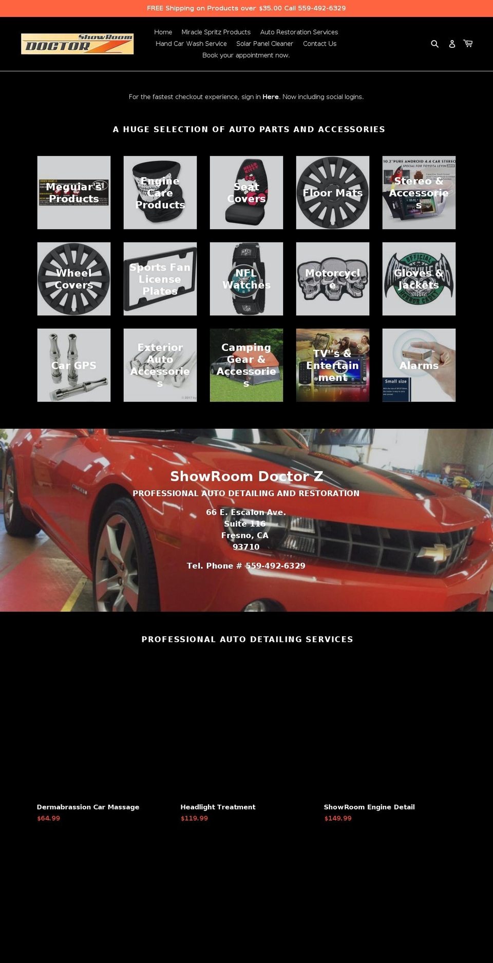 Origin Shopify theme site example showroomdrz.com