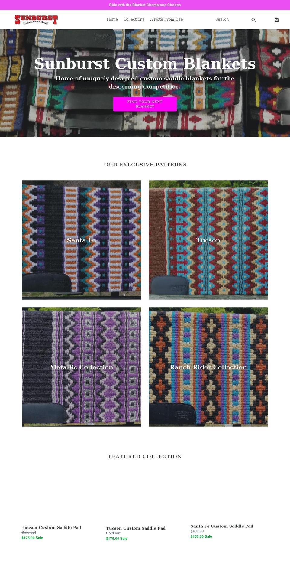 showsaddlepads.com — Shopify storefront screenshot