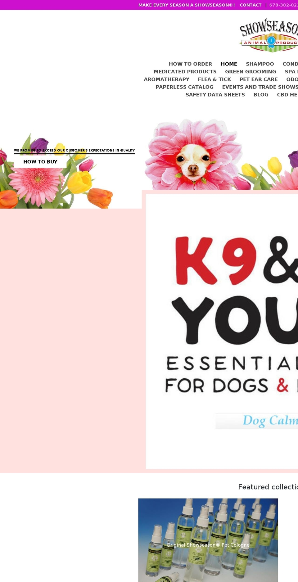 showseasongrooming.com shopify website screenshot