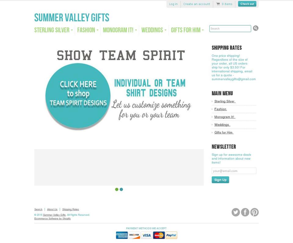 Current SVG theme Shopify theme site example showteamspirit.com