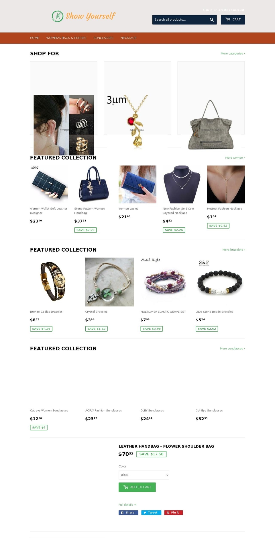 showyourself.net shopify website screenshot