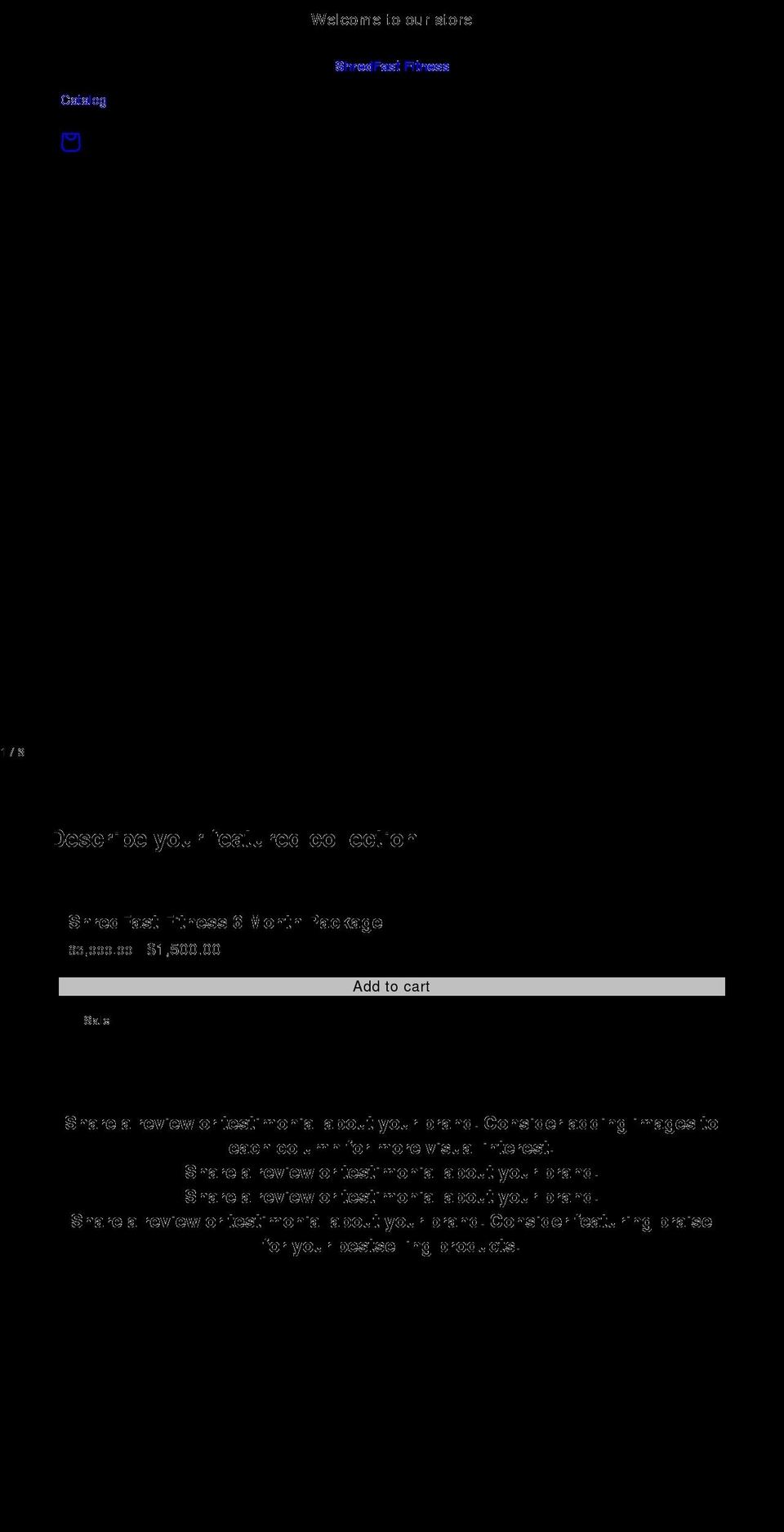 shred-fast.com shopify website screenshot
