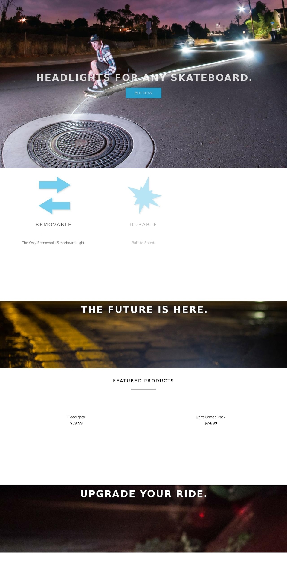 shredlights.com shopify website screenshot