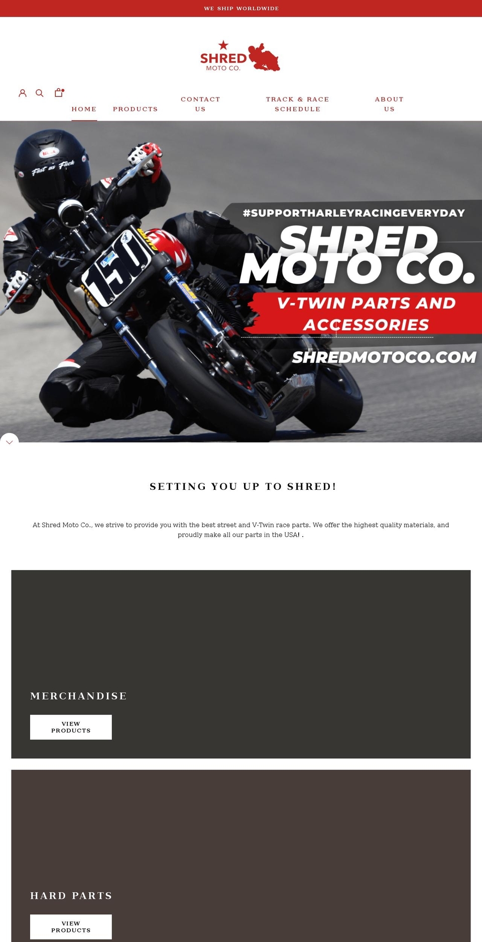 shredmotoco.com — Shopify storefront screenshot