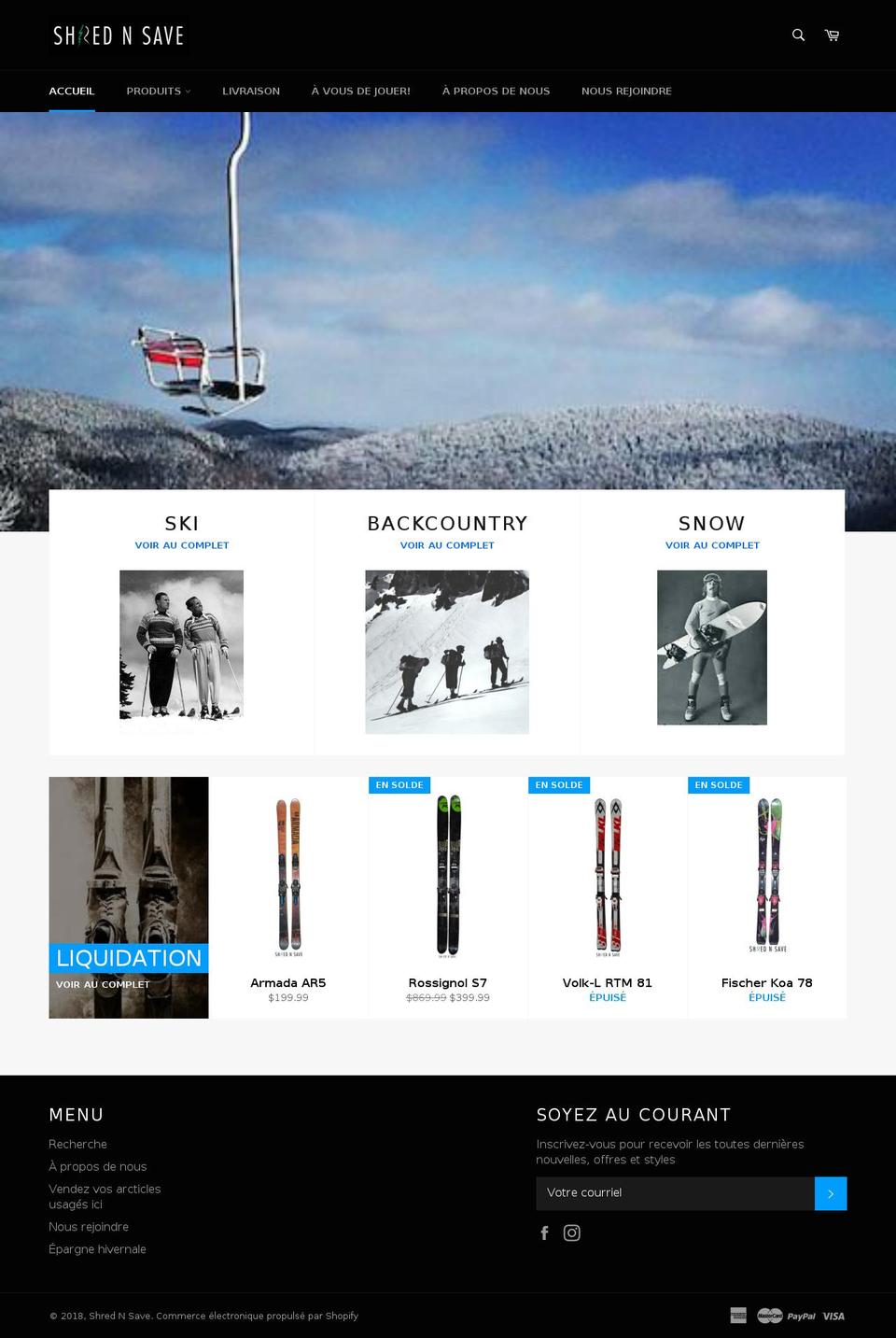 shrednsave.com shopify website screenshot