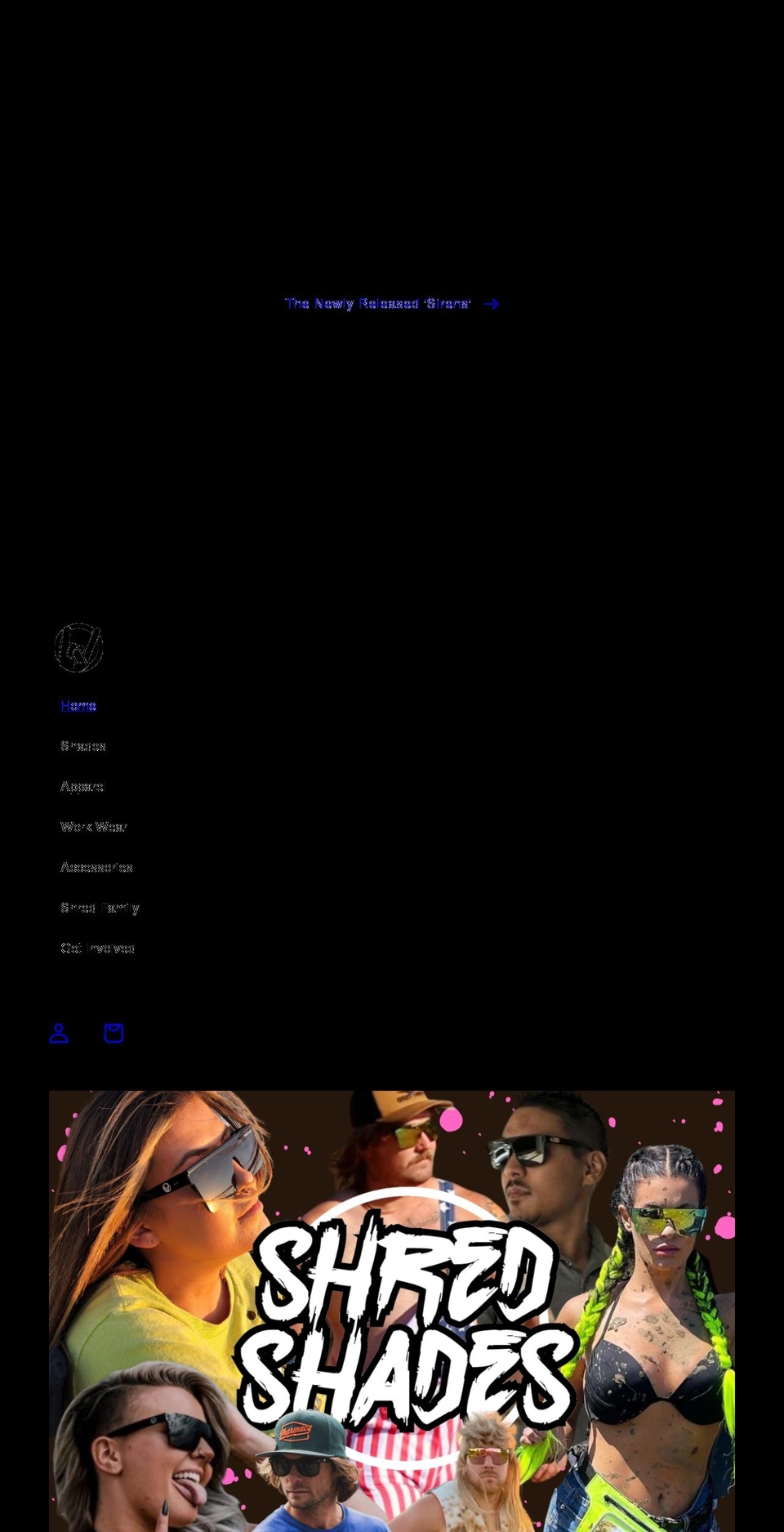 shredshades.com — Shopify storefront screenshot