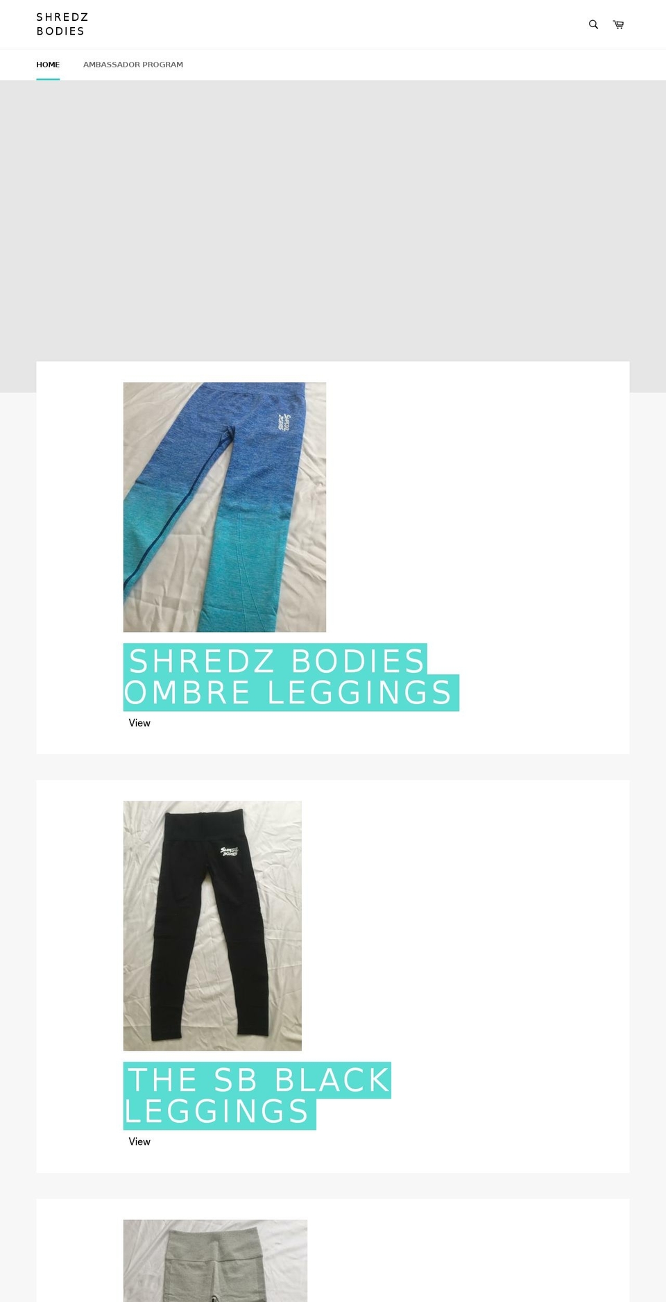 shredzbodies.com — Shopify storefront screenshot