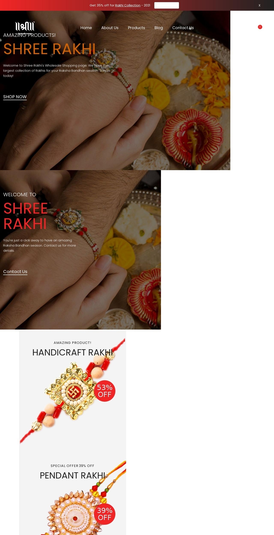 shreerakhi.co.in shopify website screenshot