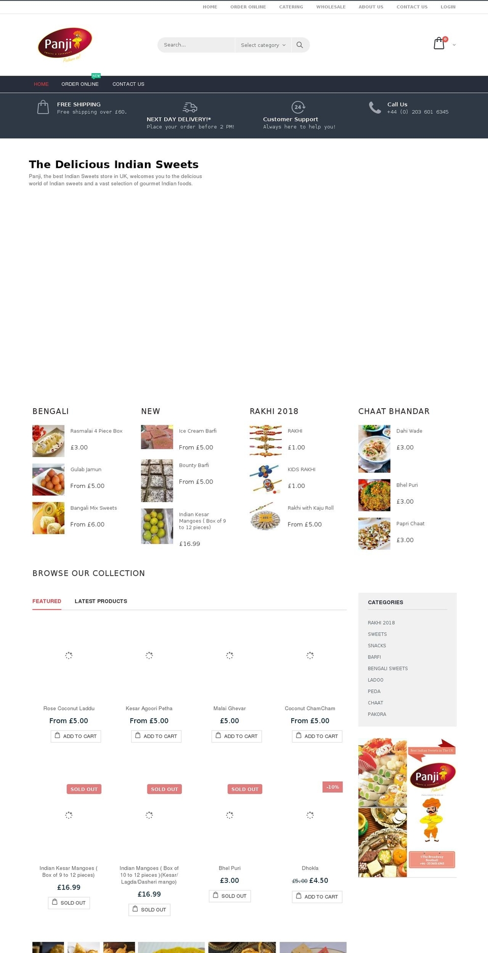 shreesweets.com — Shopify storefront screenshot