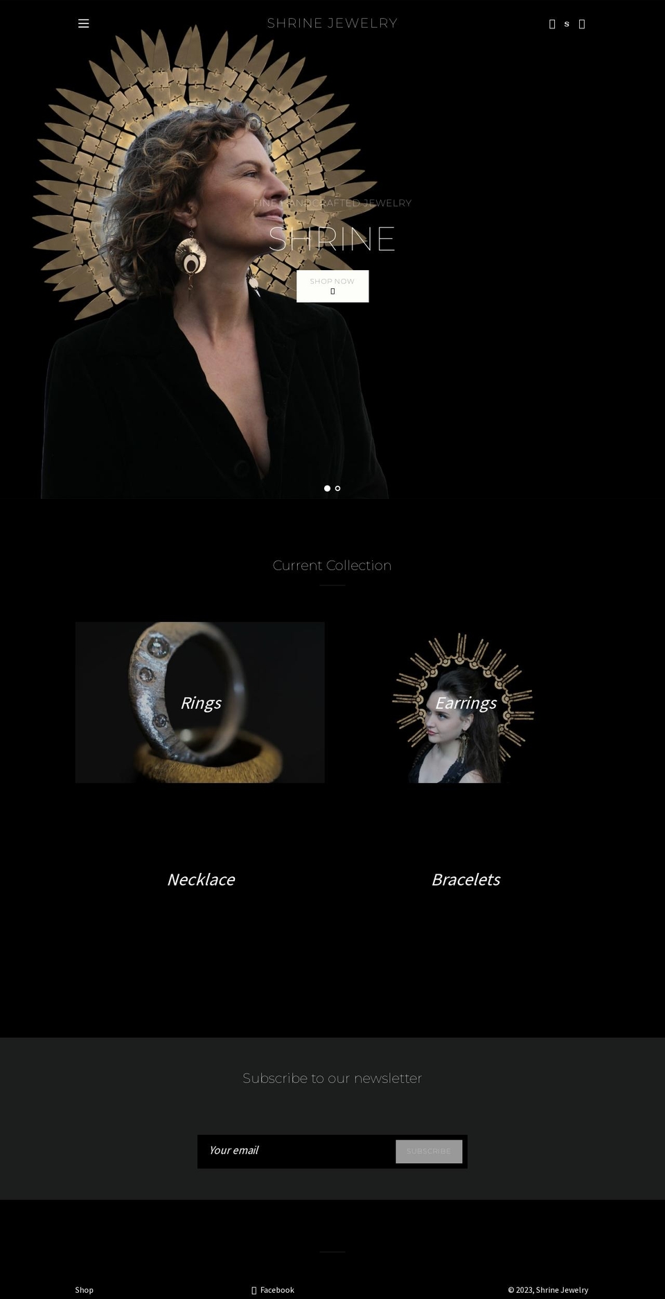 shrinejewelry.com shopify website screenshot