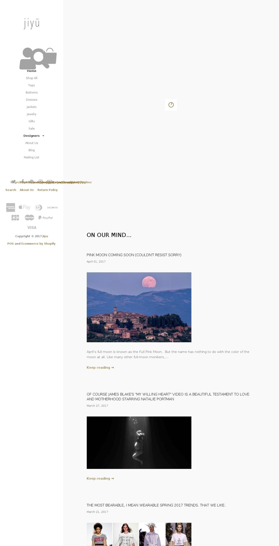 shrinkboutique.com shopify website screenshot