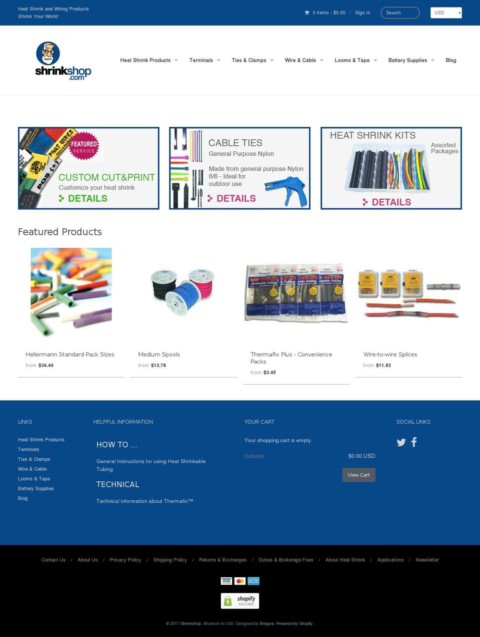 shrinkshop.com shopify website screenshot