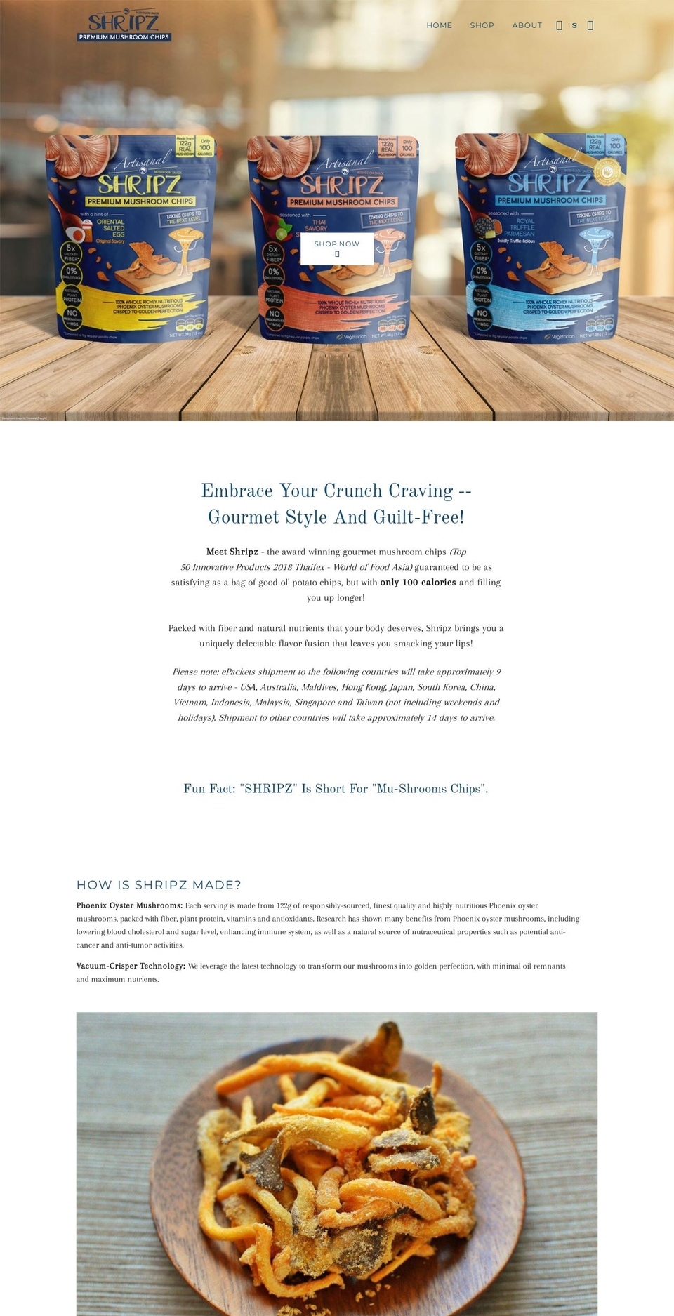 shripz.com — Shopify storefront screenshot