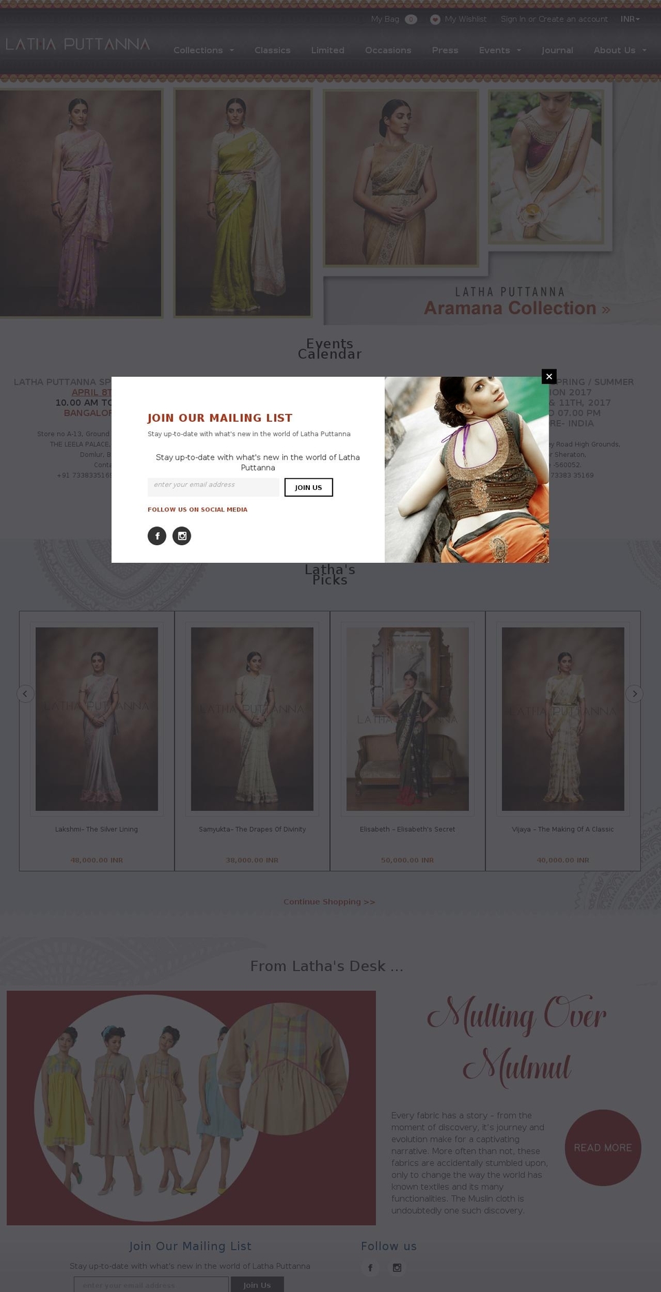 shrishti-lp Shopify theme site example shrishtilathaputtanna.com