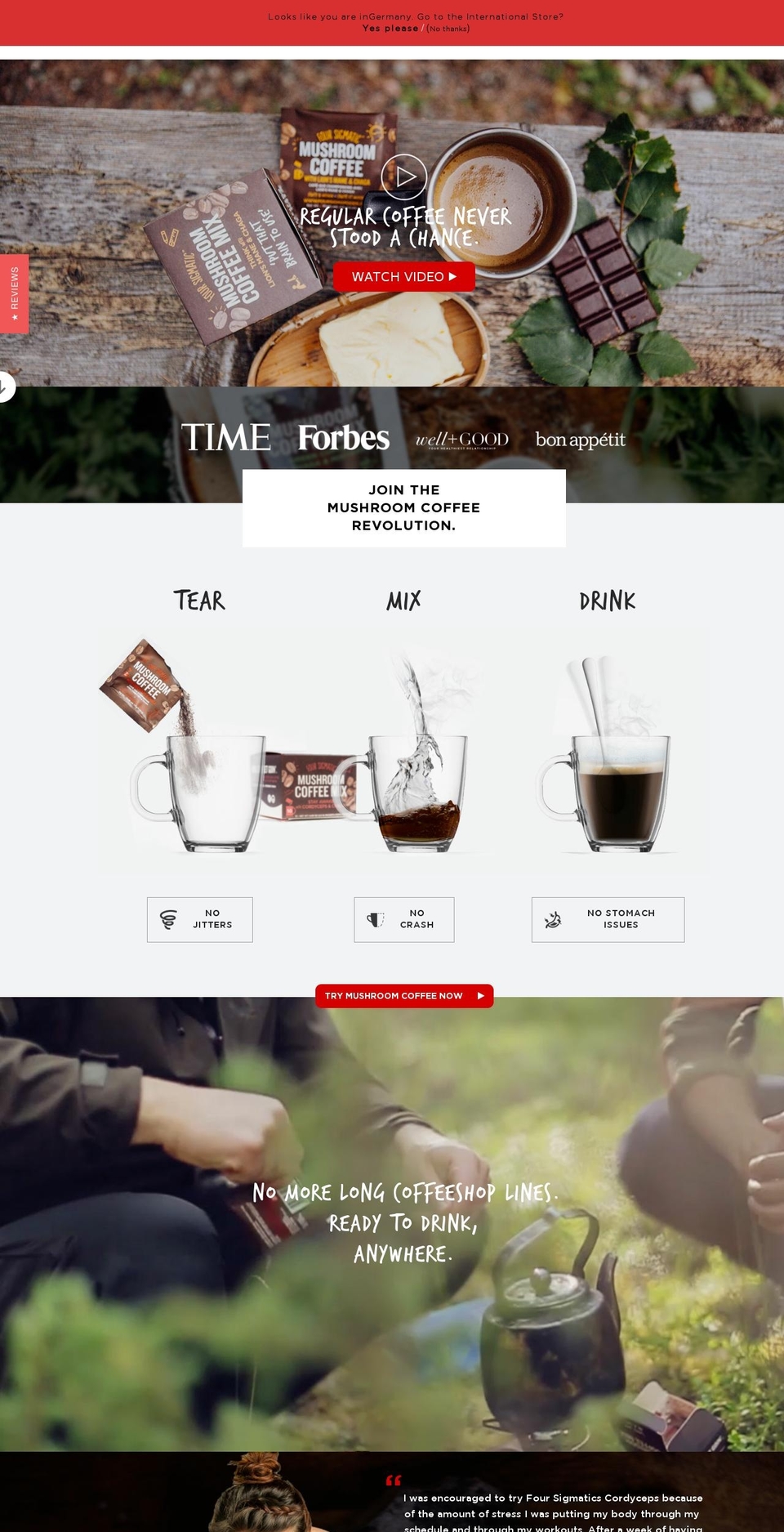 Four Sigmatic - New Theme [DEV] Shopify theme site example shroomcoffee.com