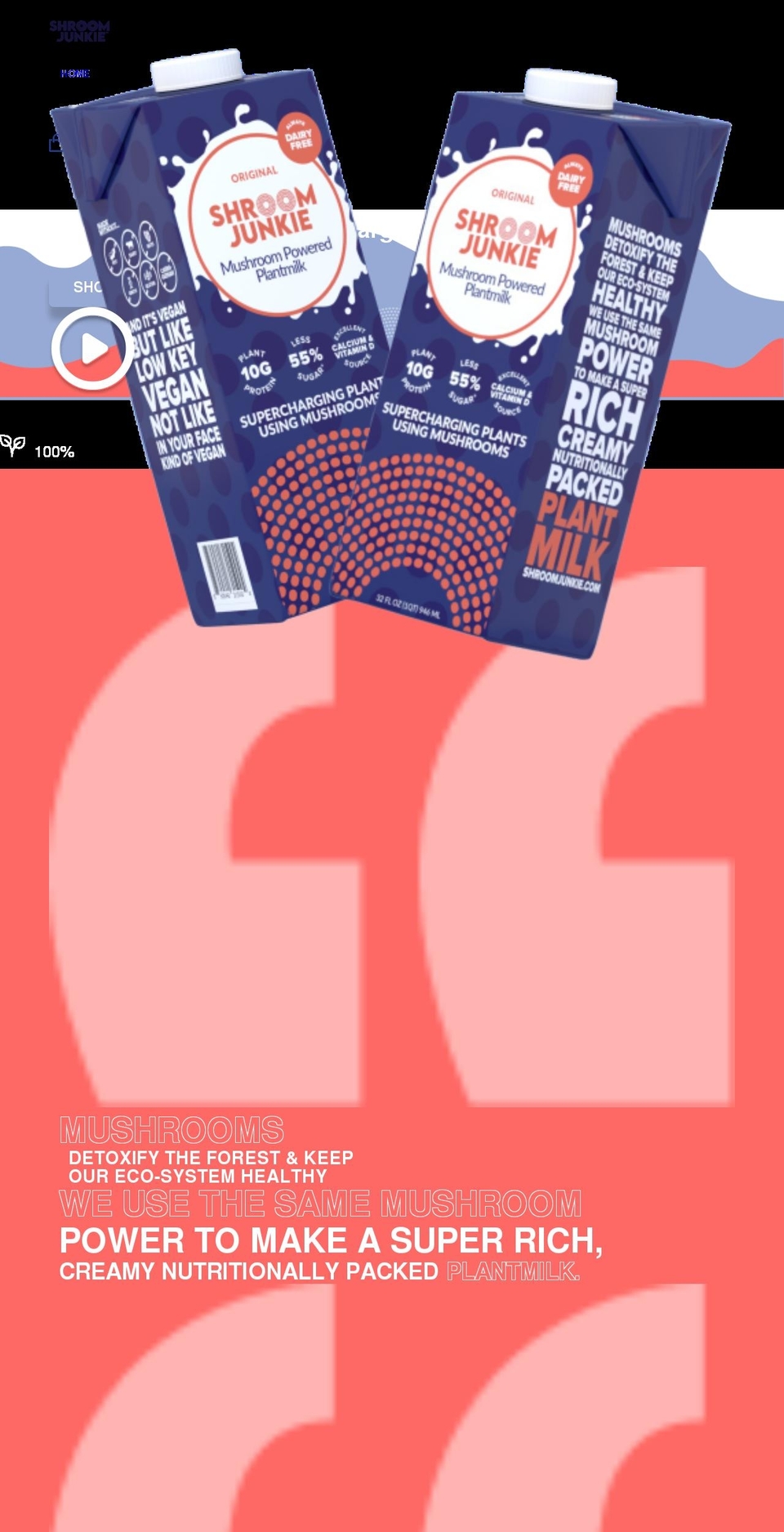 shroomjunkie.com shopify website screenshot