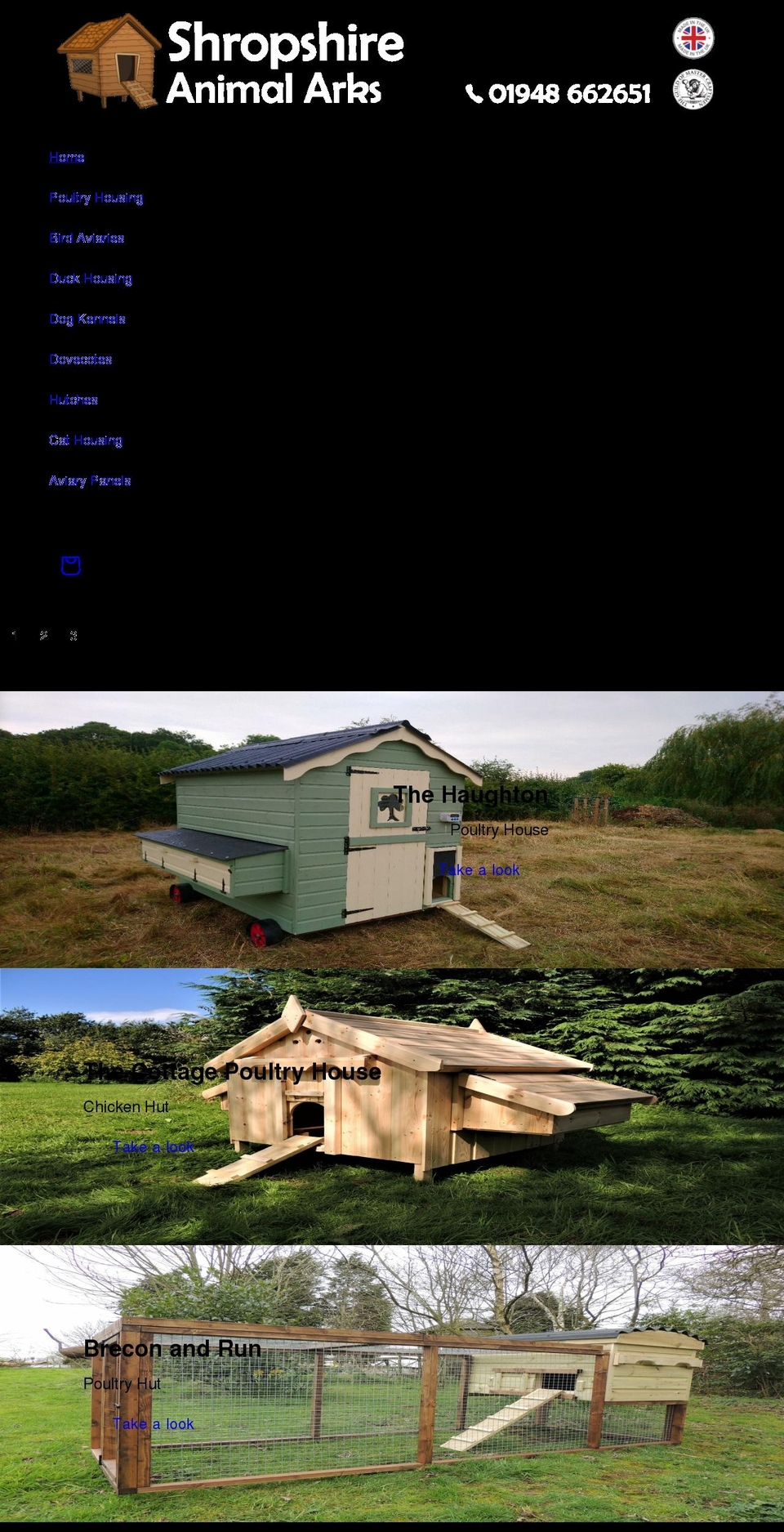 shropshireanimalarks.co.uk shopify website screenshot