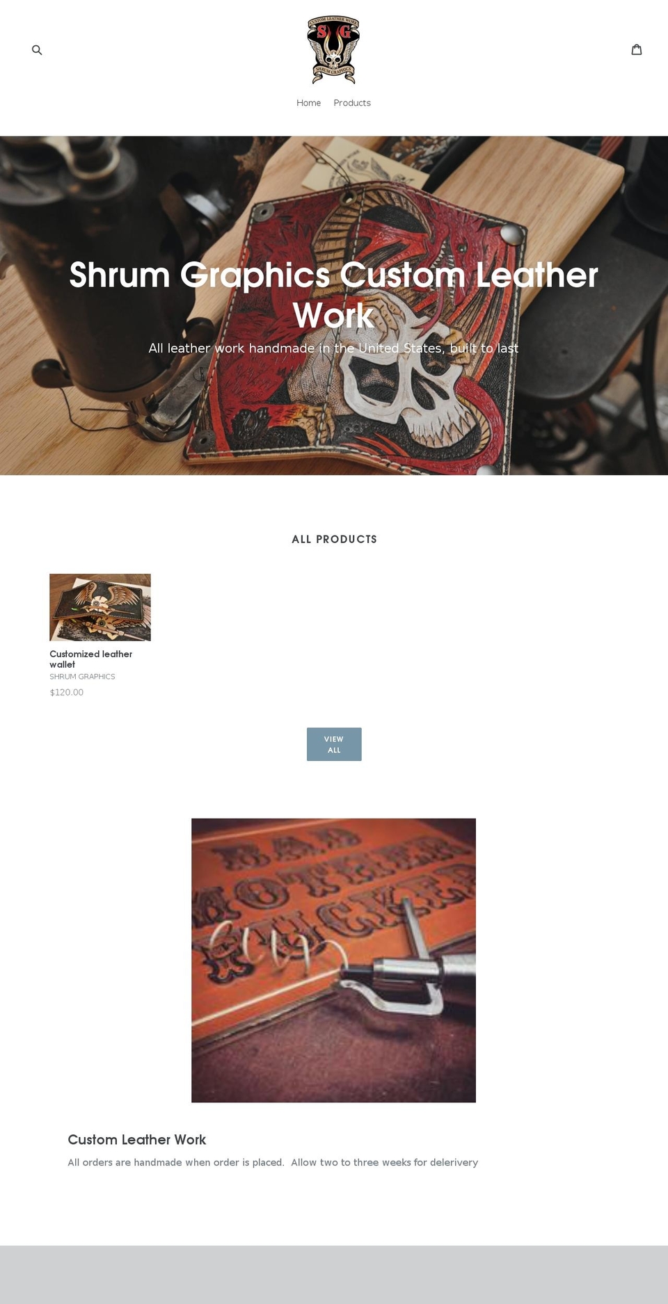 shrumgraphics.com — Shopify storefront screenshot
