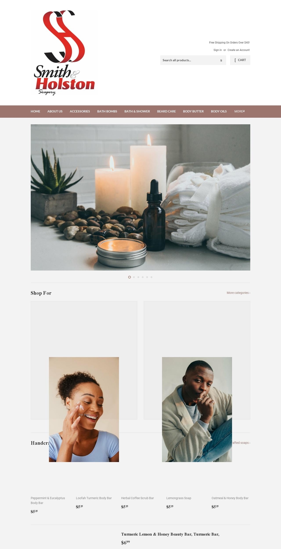 shsoapery.com shopify website screenshot