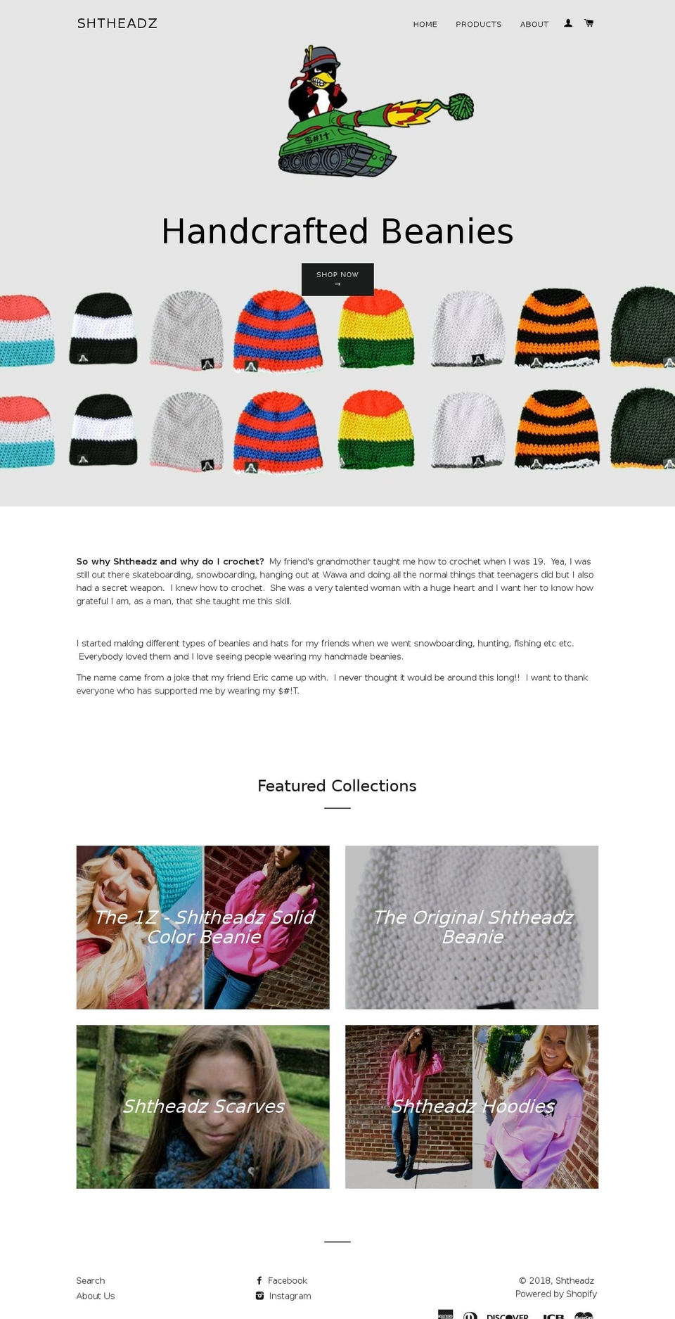 shtheadz.com — Shopify storefront screenshot