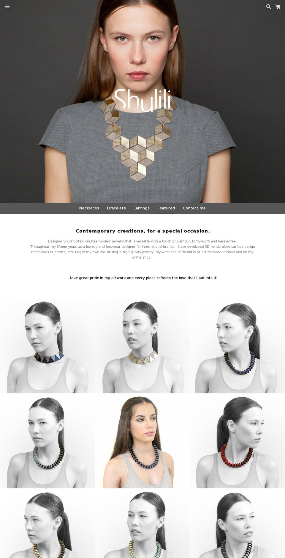 shulili.com shopify website screenshot