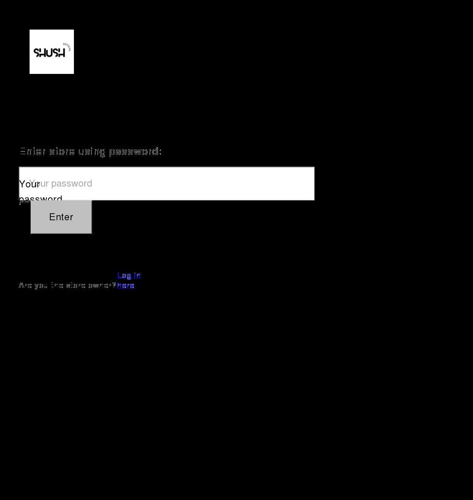 shushofficial.com — Shopify storefront screenshot
