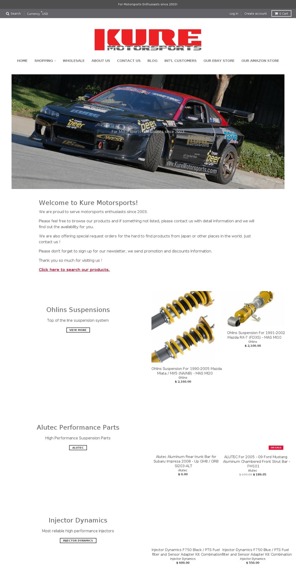 shutoko-racing.com — Shopify storefront screenshot