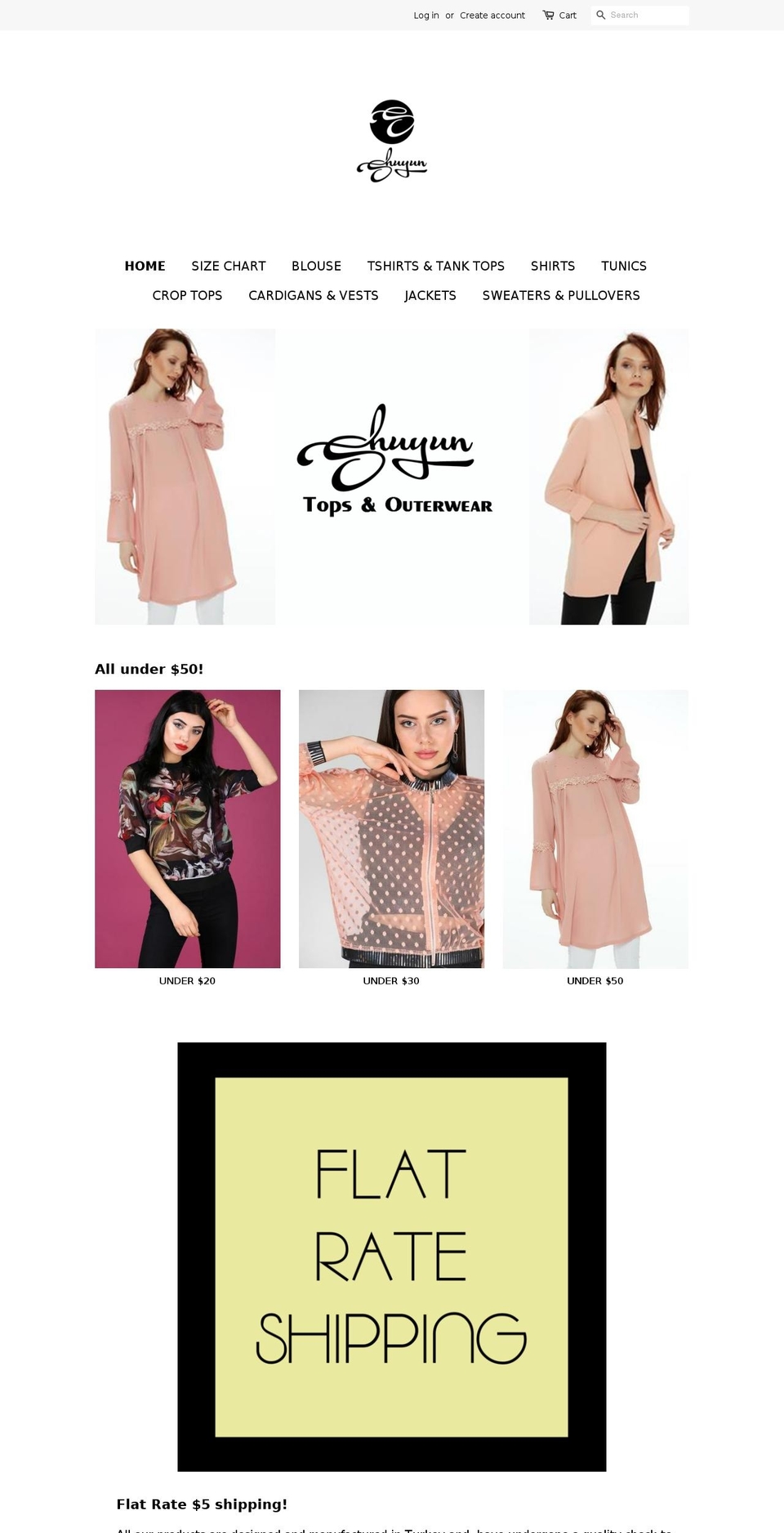shuyunsg.com — Shopify storefront screenshot