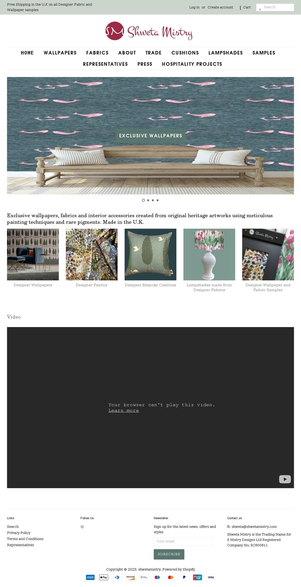 shwetamistry.com shopify website screenshot