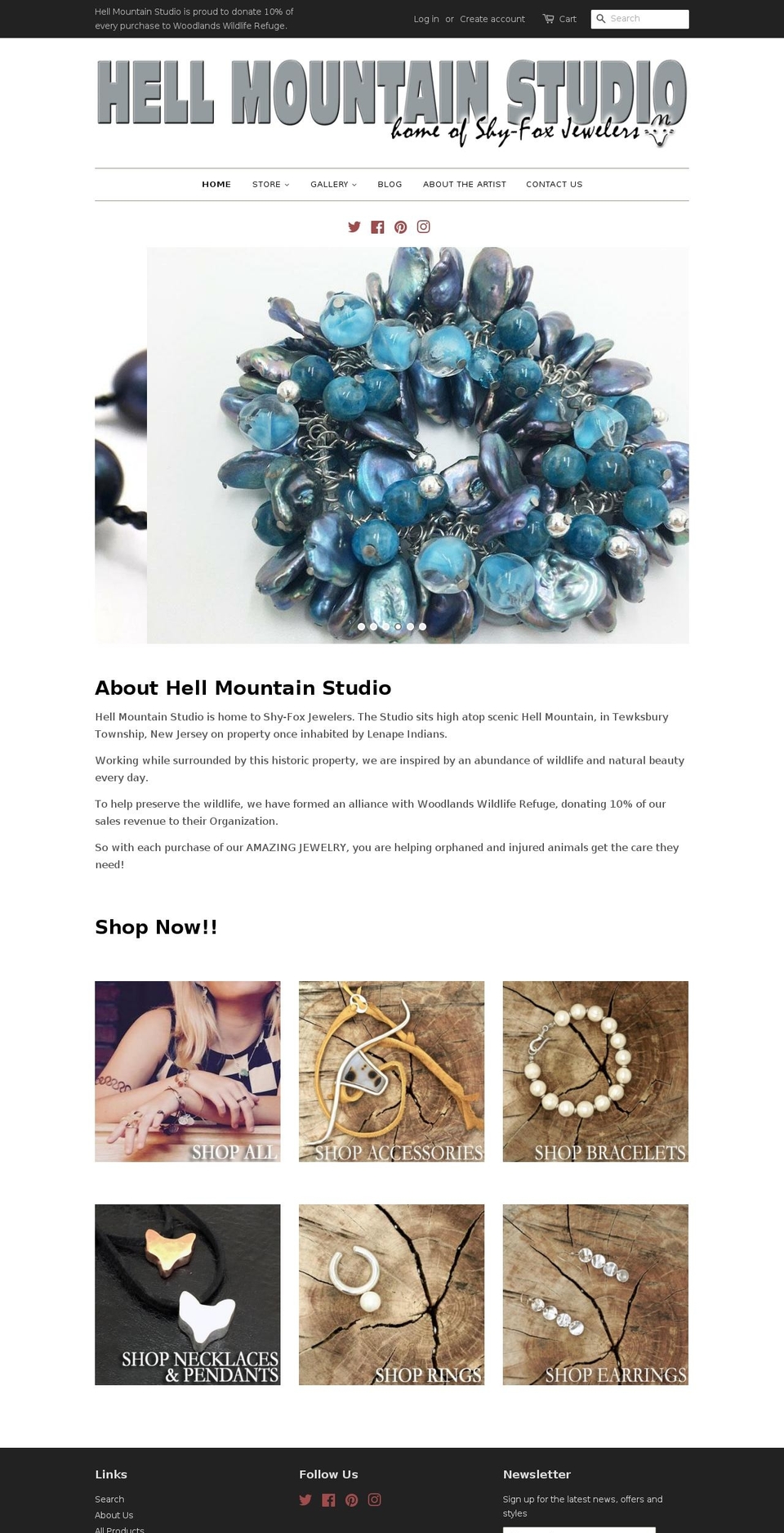 shy-fox.net shopify website screenshot